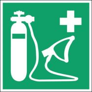 Panneau secours - Kit oxygène médical - Rigide, Largeur : 100 mm