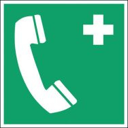 Panneau secours - Téléphone urgence - Rigide, Largeur : 315 mm
