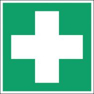 Panneau secours et évacuation carré - Premier secours - Photoluminescent rigide