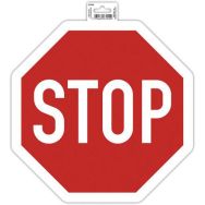 Panneau stop adhésif stop 30cm rouge