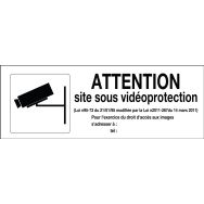 Panneau surveillance vidéo - attention vidéoprotection
