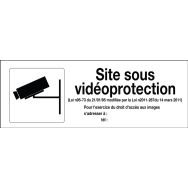 Panneau surveillance vidéo - site sous vidéoprotection