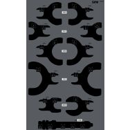 Panneau suspension vide avec serigraphie et crochets