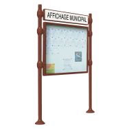 Panneau vitrine Province double face titre - inox brossé - Procity
