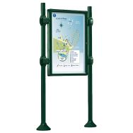 Panneau vitrine Province simple face - inox brossé - Procity