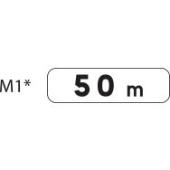Panonceau de signalisation de type A, AB, C et CE - M1 - Indication de distance
