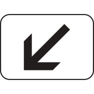 Panonceau pour panneaux de signalisation type B - M3a2 - Indication de la voie concernée par le panneau qu'il complète : gauche