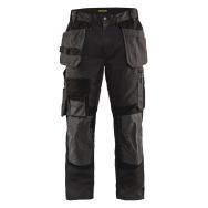 Pantalon artisan stretch gris foncé/noir