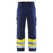 Pantalon haute visibilité marine/jaune fluorescent