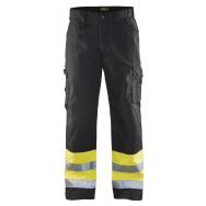 Pantalon haute visibilité noir/jaune fluorescent