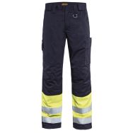 Pantalon hiver multinormes marine/jaune fluorescent
