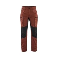 Pantalon maintenance stretch femme rouge/noir C50