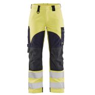 Pantalon multinormes inhérent femme jaune fluorescent/marine