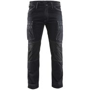 Pantalon services denim stretch marine/noir