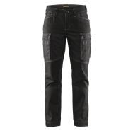 Pantalon services stretch femme noir, lavage industriel