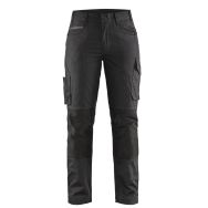 Pantalon services stretch femme noir/gris foncé