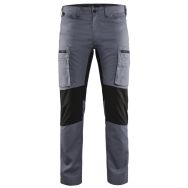 Pantalon services stretch gris/noir