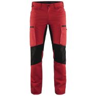 Pantalon services stretch rouge/noir