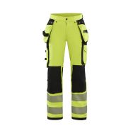 Pantalon stretch 4D HV FEMME Jaune fluo Noir D20