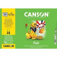 Paquet 100 feuilles dessin blanc 29,7x42cm 90g Canson Kids