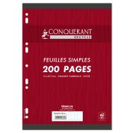 Paquet 100 feuillets simples 90g 200 p papier 100% recyclé