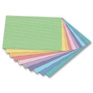 Paquet 10 feuilles carton vichy 50 x 70 cm couleurs assorties