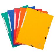 Paquet de 10 chemises 355g à élastiques pour format A4 assorties carte lustrée