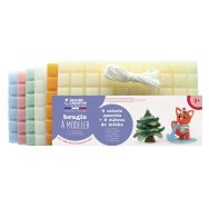 Paquet de 6 plaques de bougies 1300 g à modeler avec 8 mèches