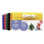 Paquet de 6 plaques de bougies 1300 g à modeler avec 8 mèches