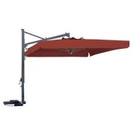 Parasol Galileo 3 x 4 m avec volant - toile terracotta