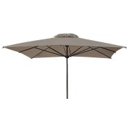 Parasol Leonardo télescopique 3 x 4 m sans volant - toile taupe