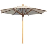 Parasol Palladio standard Ø 2,5 m sans volant - toile écru