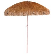 Parasol à franges Hawai Ø200cm marron