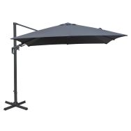 Parasol déporté NH 3 x 3 m orientable, mât royal grey/toile gris