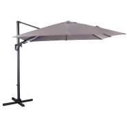 Parasol déporté NH 3 x 3 m orientable, mât royal grey/toile taupe