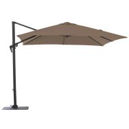Parasol déporté ROMA 3x4 m inclinable manivelle alu/acier - taupe