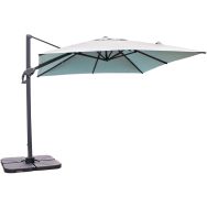 Parasol déporté Sevilla 2,5x2,5m gris anthracite+toile gris