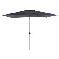 Parasol droit aluminium 3 x 2 m, mât grey/toile grey