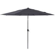 Parasol droit aluminium ø 3 m à manivelle gris