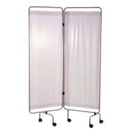 Paravent inox Panneaux avec rideaux tendus blanc Holtex