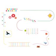 Parcours d'activités Terre 65 mL en résine thermocollée