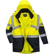 Parka Bicolore Respirant Hi-Vis T : XL Bleu/jaune