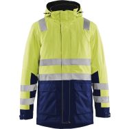 Parka haute-visibilité jaune fluorescent/marine taille L