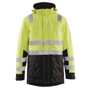 Parka haute visibilité jaune fluorescent/noir