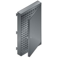 Paroi perforée avec porte à droite -lista