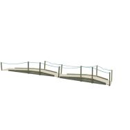 Passage de dunes double, mains courantes cordées