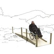 Passage de pente mains courantes cordées