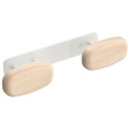 Patère murale Sherwood 2 patères Bois et Blanc