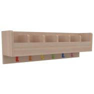 Patères murales avec casier Filou hêtre