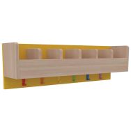 Patères murales avec casier Filou tournesol